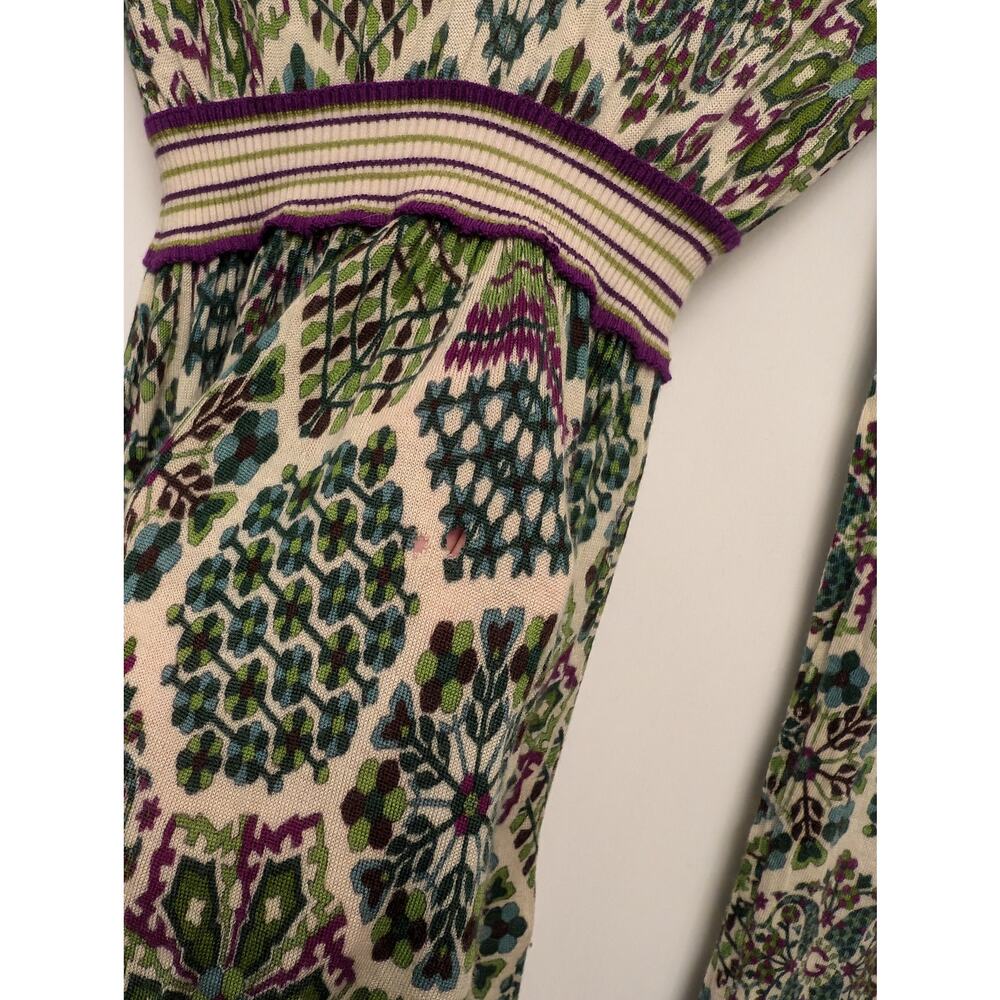 Gucci Lightweight Cashmere Babydoll Sweater Colorful Snowflakes‎ Y2K *Flaws - Picture 9 of 9